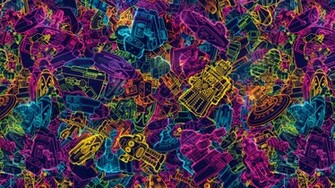 Living Room Paper Wallpaper Evangelion Colorful Robots Image