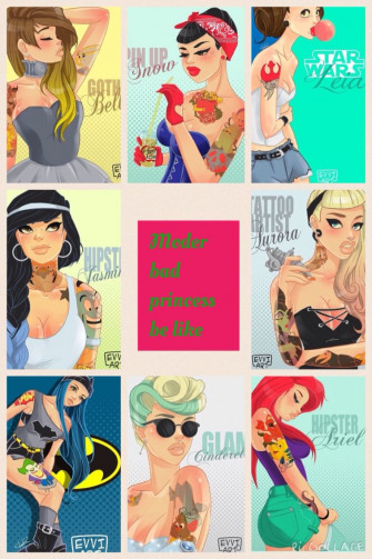 Modern Bad Princesses Be Like Punk Disney Hipster