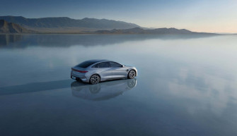 A Sleek Byd Electric Vehicle On The Open Road Wallpaper