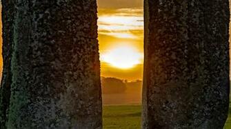 Wallpaper Stones Megalith Sunset Stonehenge