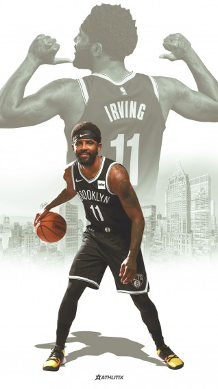 Kyrie Irving Brooklyn Nets Phone Wallpaper Design