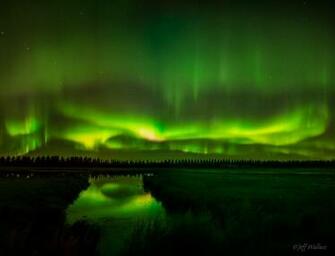 Alaska Aurora Borealis Northern Lights Nature Sky Landscape