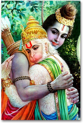 Tamatina Wall Posters Religious Sri Ram Hanuman