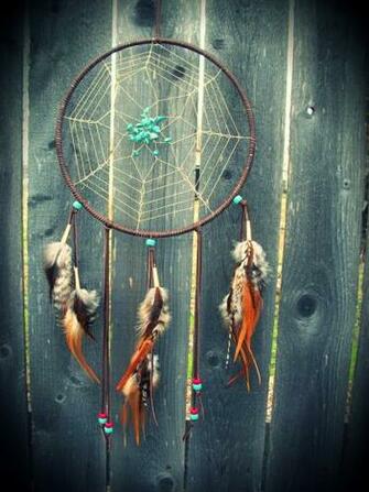 Chocolate And Turquoise Dream Catcher By Xsaraphanelia
