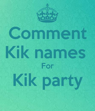 Comment Kik Names For Party Png