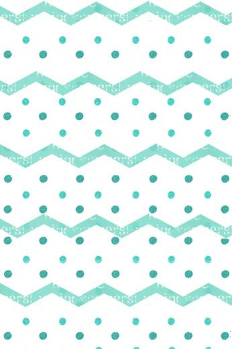 Turquoise Chevon Zigzag Dots iPhone Wallpaper Background