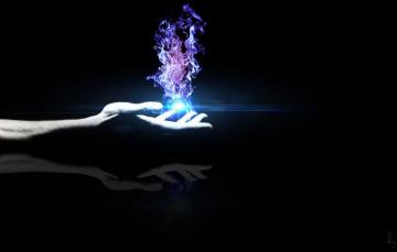 Wallpaper Flame Hand Black Background Image For Desktop
