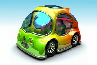 Funny 3d Cartoon Car Humor Wallpaper