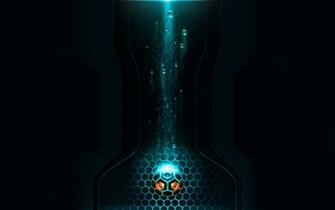 Hexagonal Orb Emitting Light Wallpaper