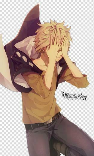 Render Kano Shuuya Blonde Hair Anime Character Transparent