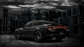 Dodge Charger Blacktop Rear Angle Wide HD Wallpaper