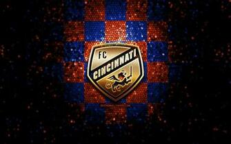 Wallpaper Cincinnati Fc Glitter Logo Mls Blue Orange