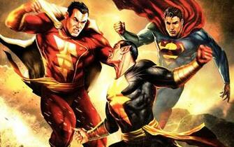 Superman Captain Marvel Atom Black Adam Shazam Dc