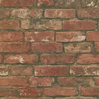 Fine Decor Rustic Brick Wallpaper Red