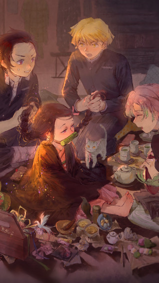 Kimetsu No Yaiba Tanjiro Zenitsu Nezuko Mitsuri Inosuke 4k