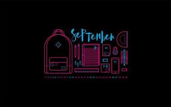 September Desktop Calendar Wallpaper Paper Leaf