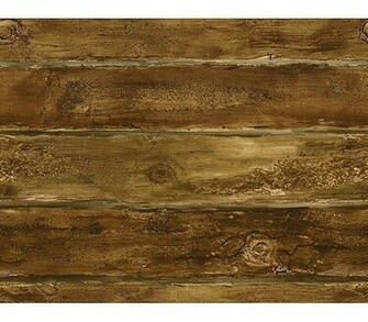 Interior Place Walnut Faux Log Cabin Wallpaper