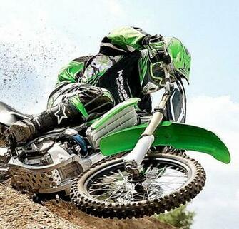 Green Dirt Bike iPad Wallpaper iPhone