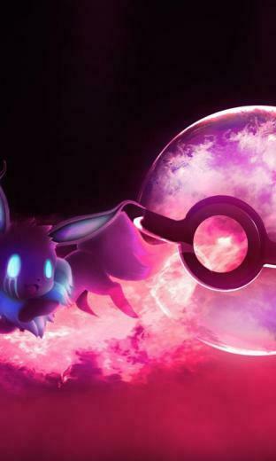 Eevee Ghost Pokeball Wallpaper