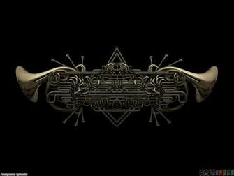 Symmetrical French Horn Besson Wallpaper Open Walls