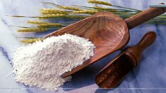 Flour In Wooden Spechula Wallpaper