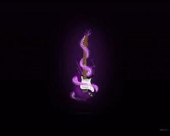 Purple Flame Guitar Wallpaper