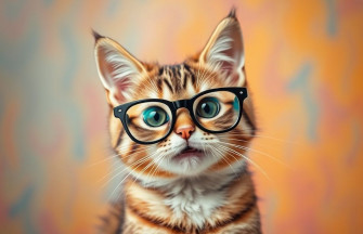 Cat With Glasses Wallpaper