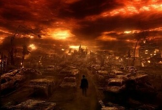 Wallpaper End Of The World Fire Fallout Desktop 3d