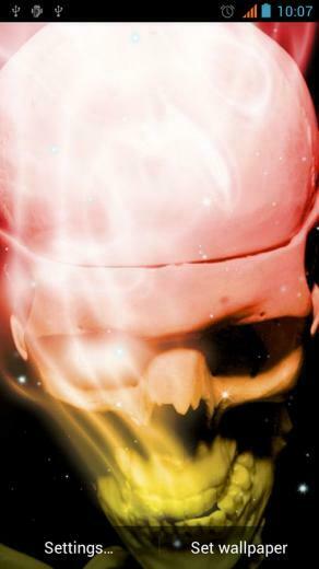 Smoking Skull Live Wallpaper H900 Jpg