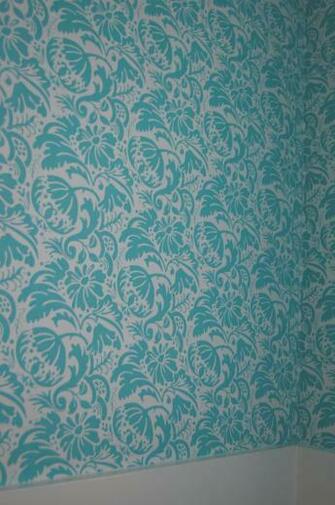 The Pistachio Project Diy Fabric Wallpaper And Wall Decals
