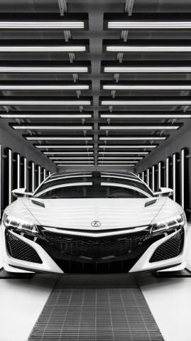 Acura Nsx White Monochrome Wallpaper
