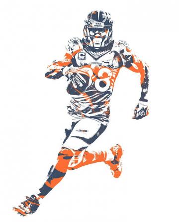 Demaryius Thomas Denver Broncos Pixel Art Mixed
