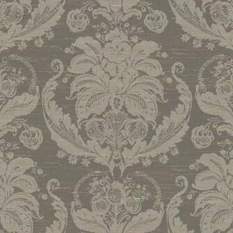 Black Grey Gg4783 Harvest Damask Wallpaper Traditional