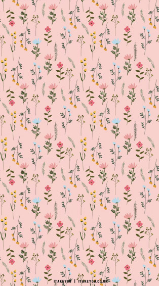 Cute Spring Wallpaper Ideas Floral Pink Background I Take You