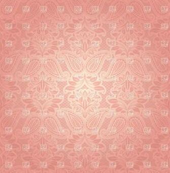 Floral Wallpaper Pink Background With Vintage Pattern Background