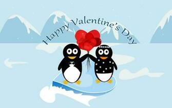 Penguin Enjoy Valentine S Day HD Love Wallpaper For Mobile And