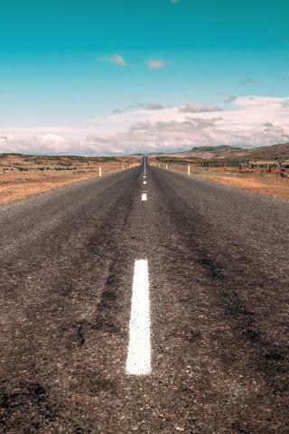 Wallpaper Road Marking Distance iPhone