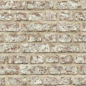 Rustic Brick Pattern Painted Stone Wall Effect Wallpaper
