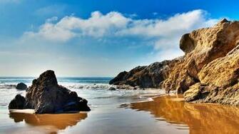The Wallpaper Of Beach At Pacific Ocean In Malibu California