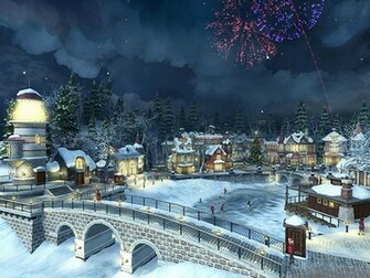 Christmas Village Wallpaper
