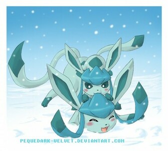 Vaporeon And Glaceon Wallpaper New Year By