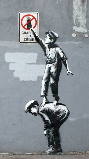 Banksy Graffiti New York City iPhone 5s Wallpaper