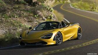 Mclaren 720s Spider Color Aztec Gold Front Three Quarter