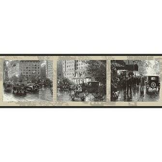 Blue Mountain Turn Of The Century City Wallpaper Border Walmart