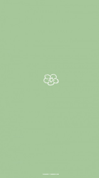 Cute Spring Wallpaper For Phone iPhone Flower Sage Green