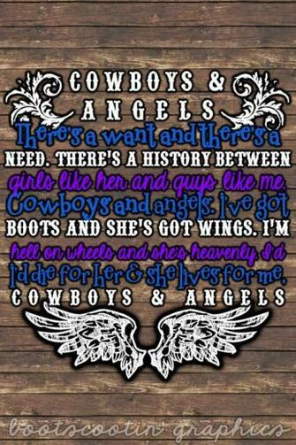Country Girls Cowboy And Angels Lyrics Wallpaper