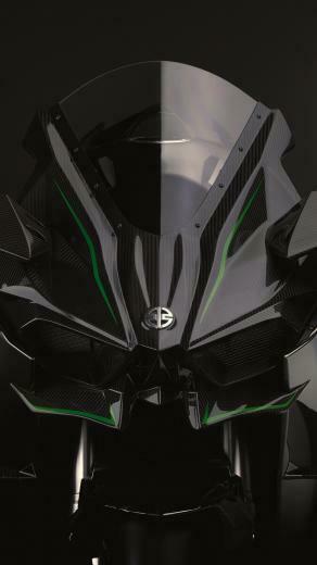 Kawasaki H2r Front iPhone Parallax 3wallpaper Les Wallpaper