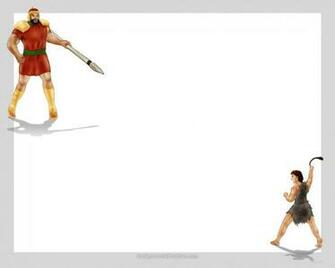 David And Goliath Background Christian Worship Slide Template