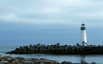 Wallpaper Santacruzharbor Lighthouse Hq