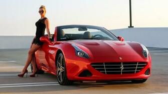 Desktop Wallpaper Ferrari California Convertible Red